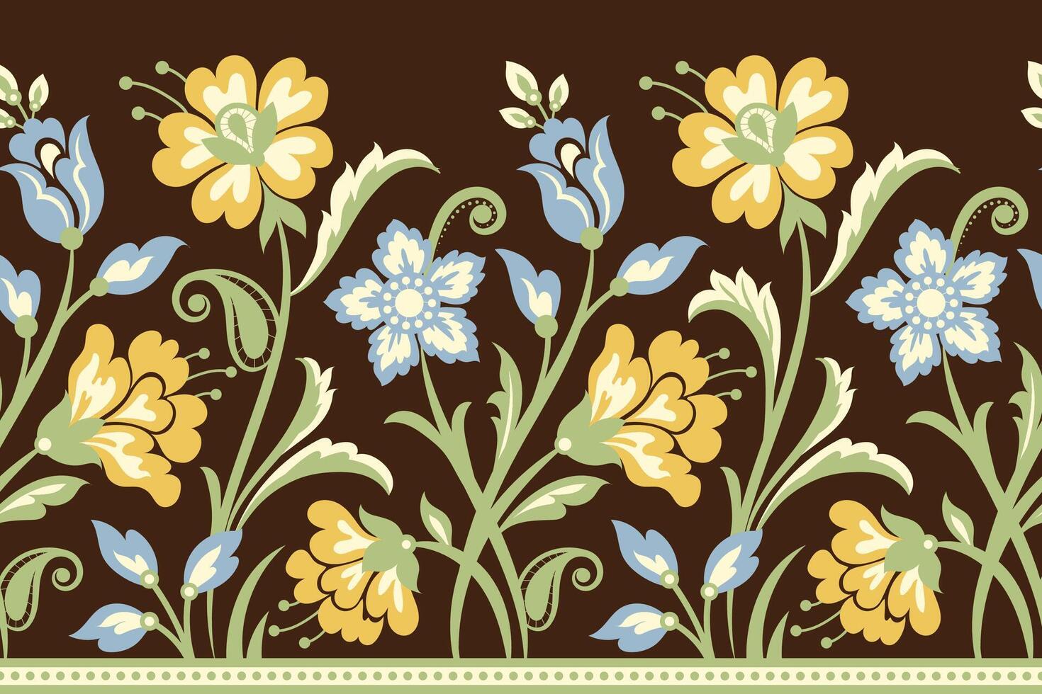 floral sin costura antecedentes geométrico étnico oriental ikat sin costura modelo tradicional diseño para fondo, alfombra, fondo de pantalla, ropa, envase, batik, tela, ilustración bordado estilo. vector