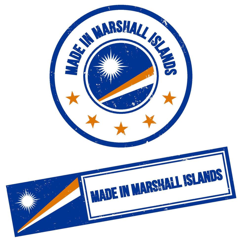 Made in Marshall Islands Sign Grunge Style vector