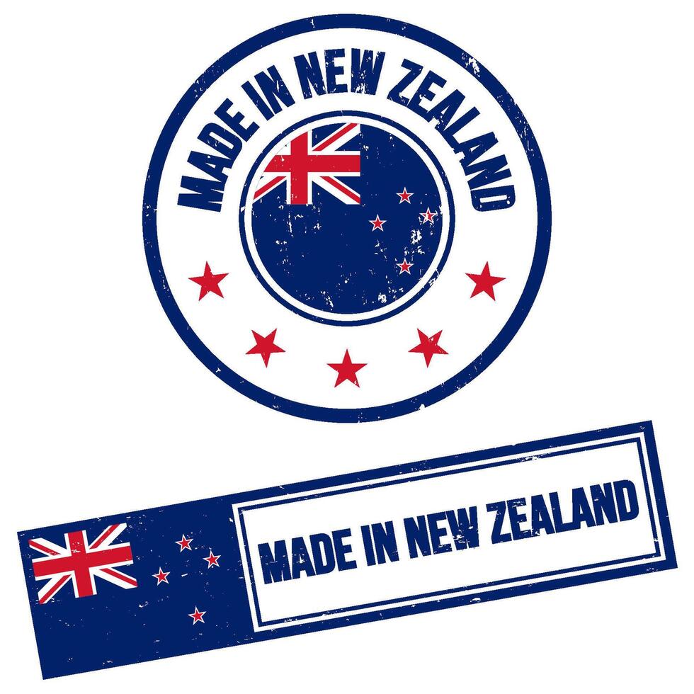 Made in New Zealand Sign Grunge Style vector