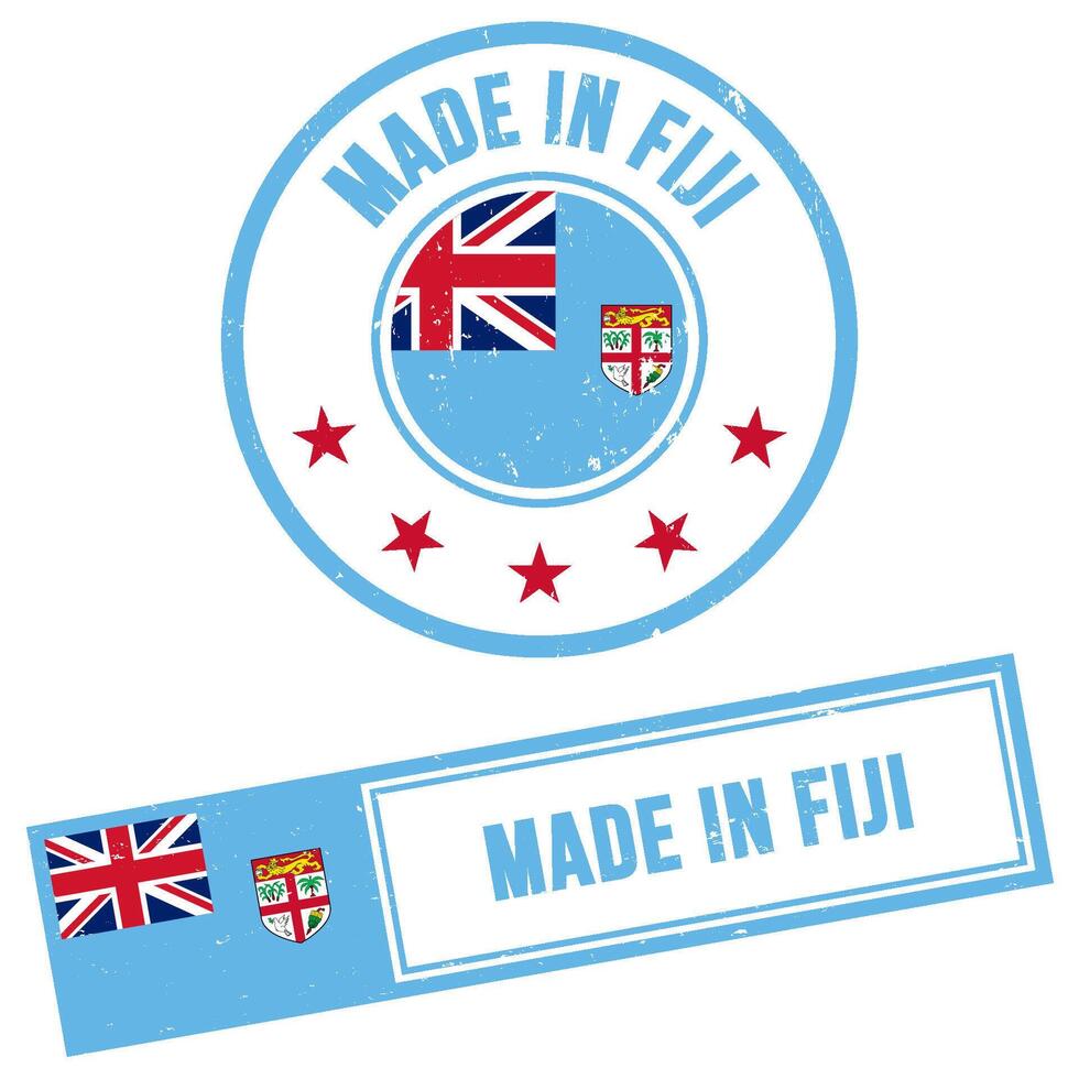 Made in Fiji Sign Grunge Style vector