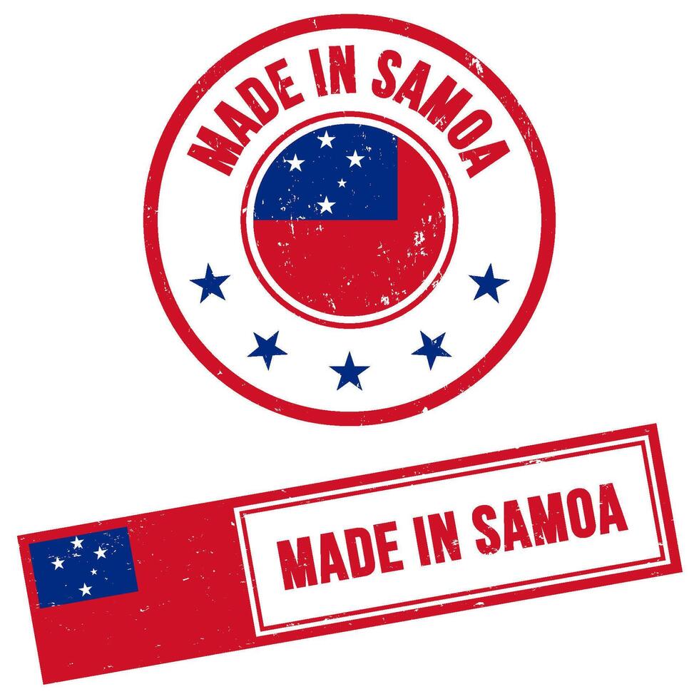 Made in Samoa Sign Grunge Style vector