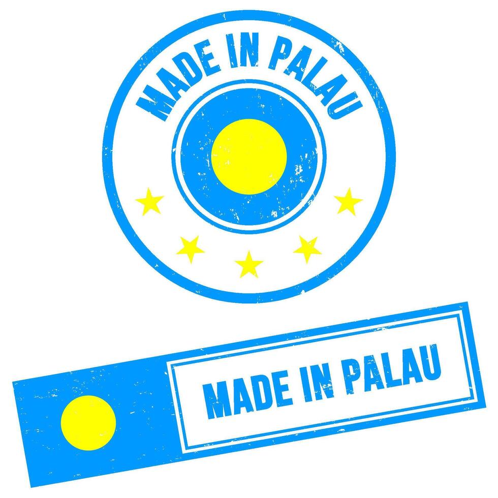 Made in Palau Sign Grunge Style vector