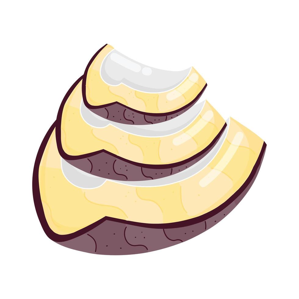 Dried and Fresh Coconuts Flat Stickers vector