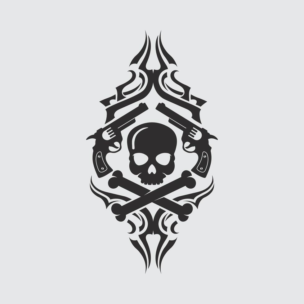 Gun logo icon and tactical design guns illustration vector