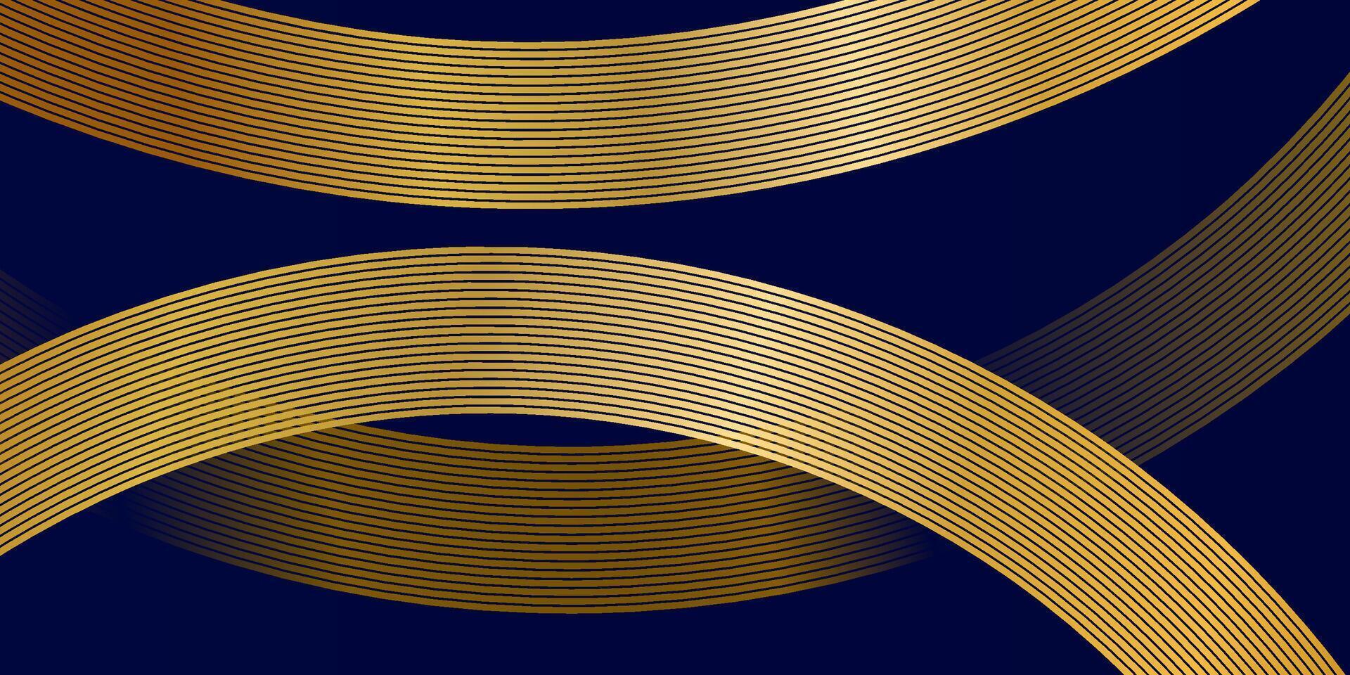 abstract dark background with gold lines vector