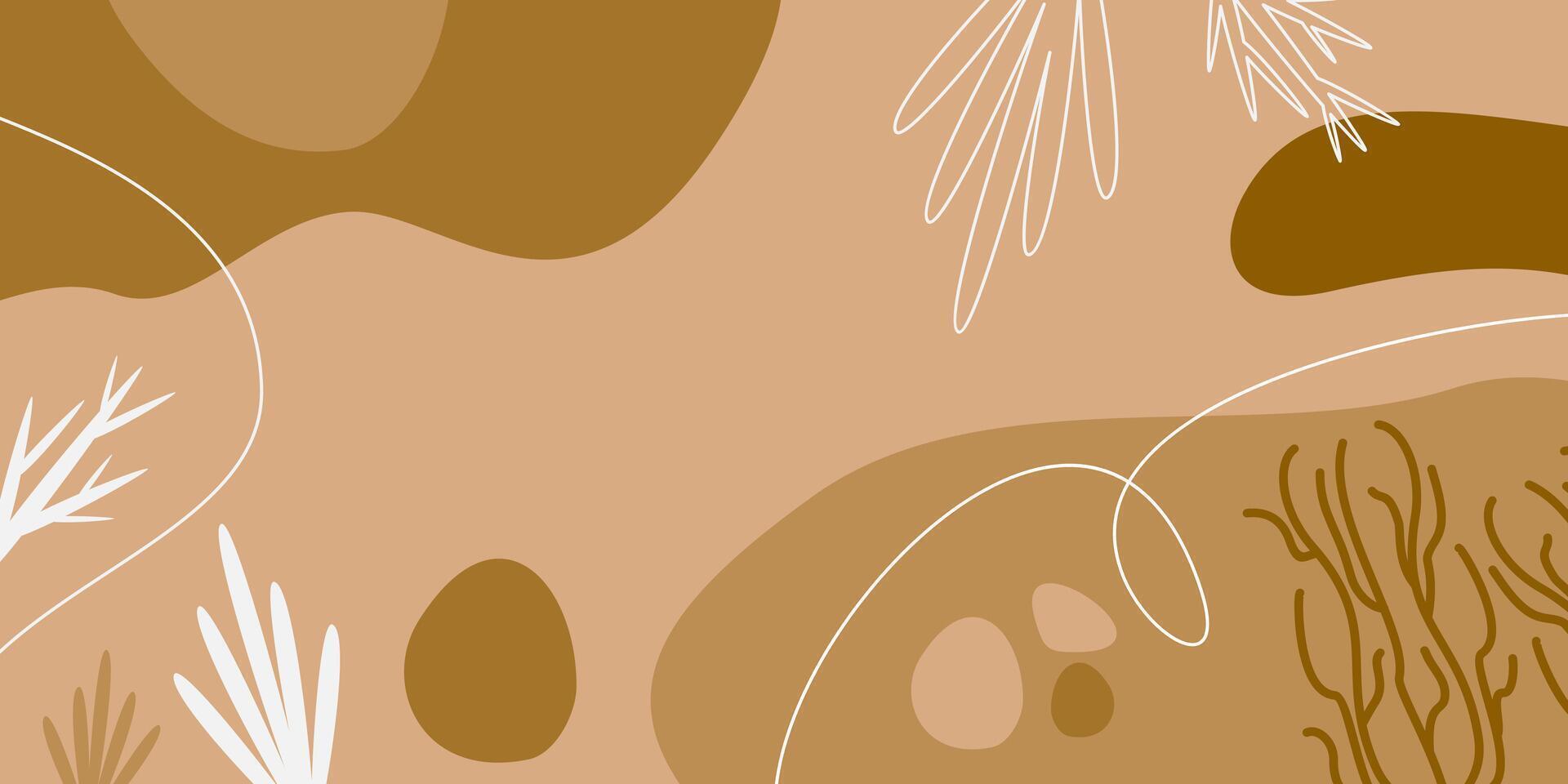 Plant Creative Abstract Background. Trendy Style Template Design for Banner, Poster, Greeting Card,Web, Social Media. vector