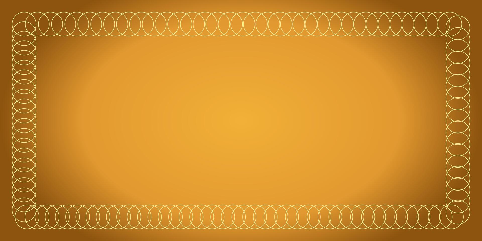gold color gradient frame background. luxury and elegant. template design for banner, greeting card, flyer, brochure, social media. vector