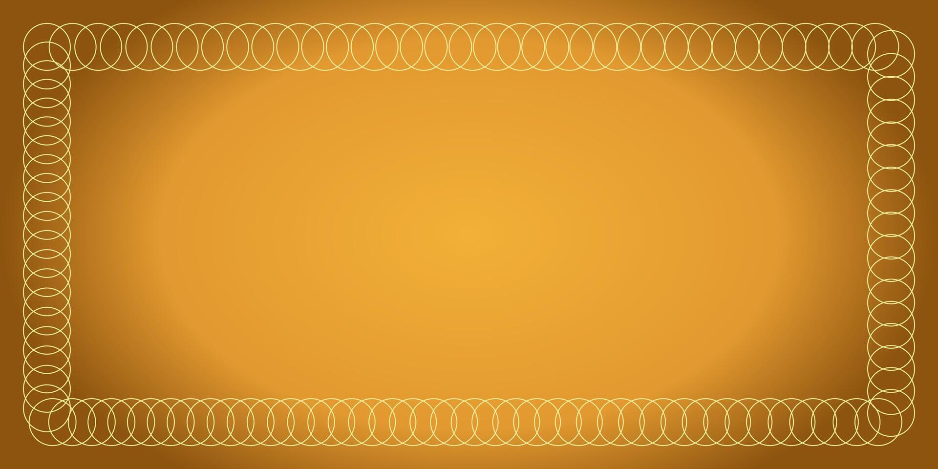 gold color gradient frame background. luxury and elegant. template design for banner, greeting card, flyer, brochure, social media. vector