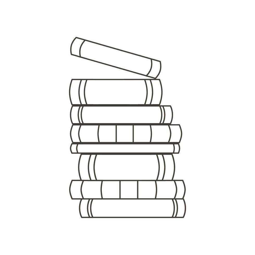 Stack of books vector
