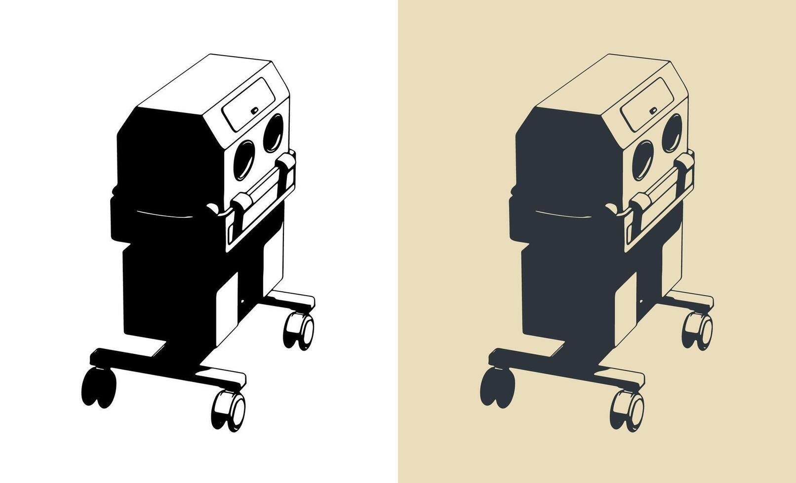 Baby Incubator illustrations vector