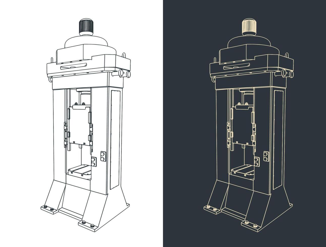 Punch machine illustration vector