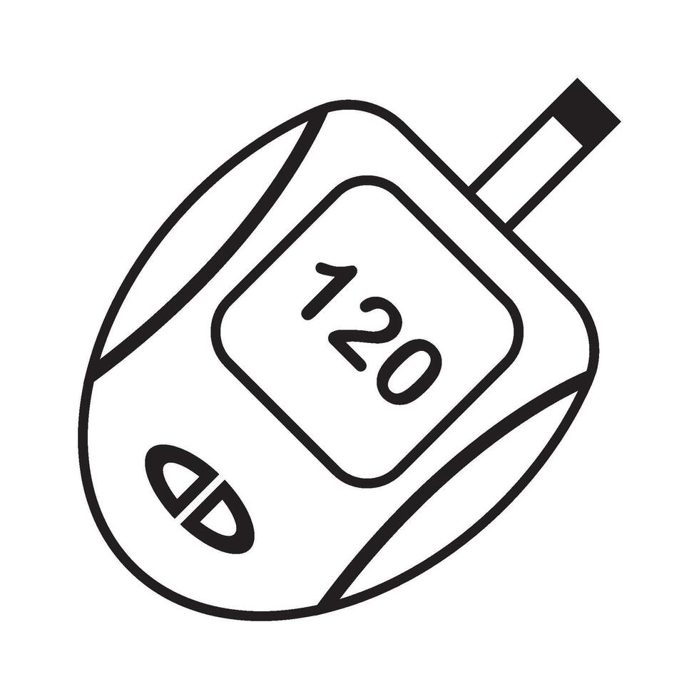 Blood glucose monitor icon vector
