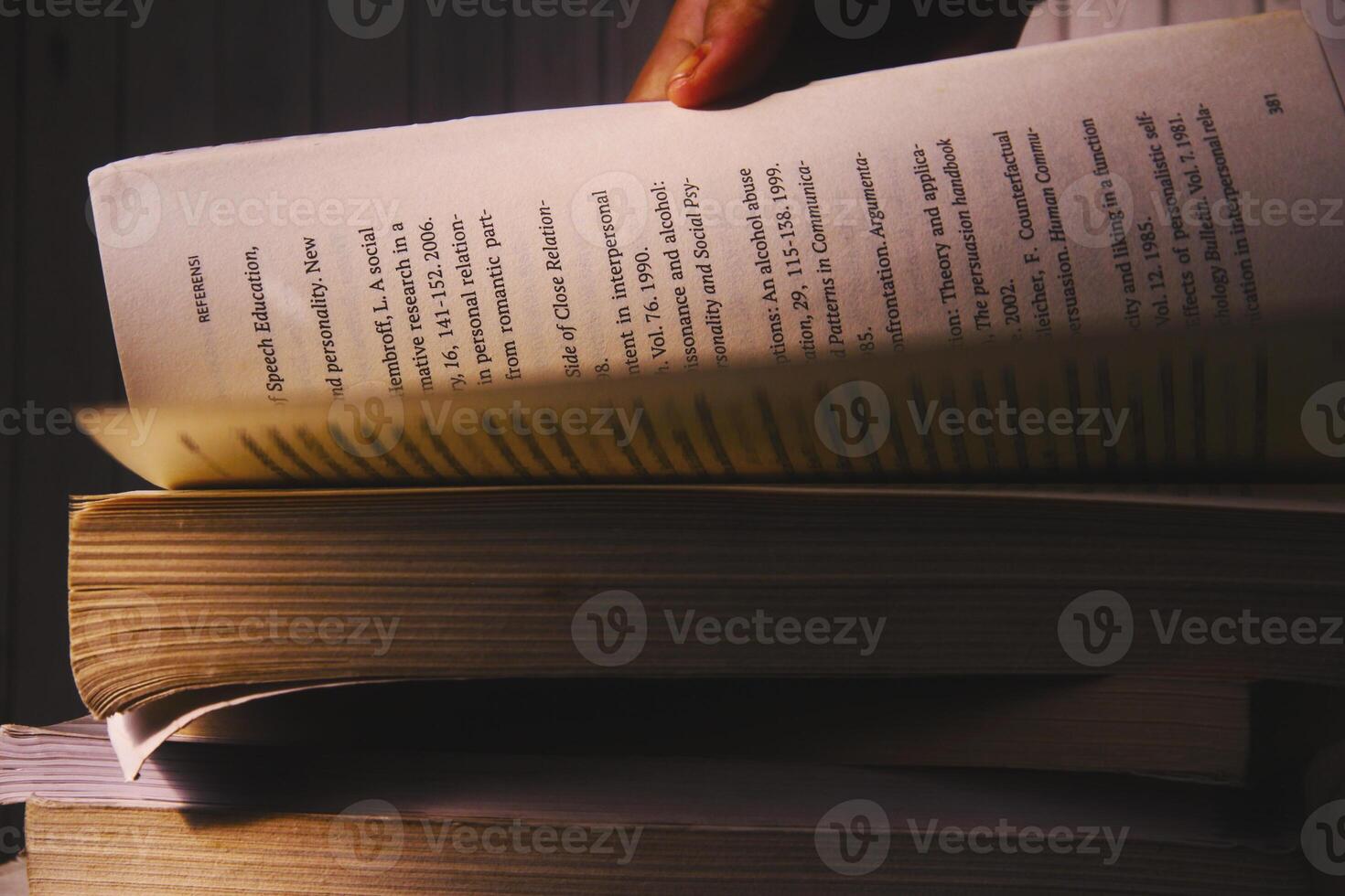 Old books photographed with natural lighting photo