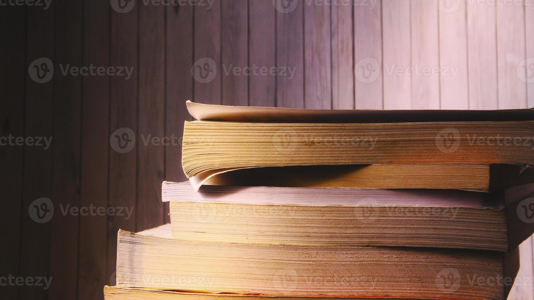 Old books photographed with natural lighting photo