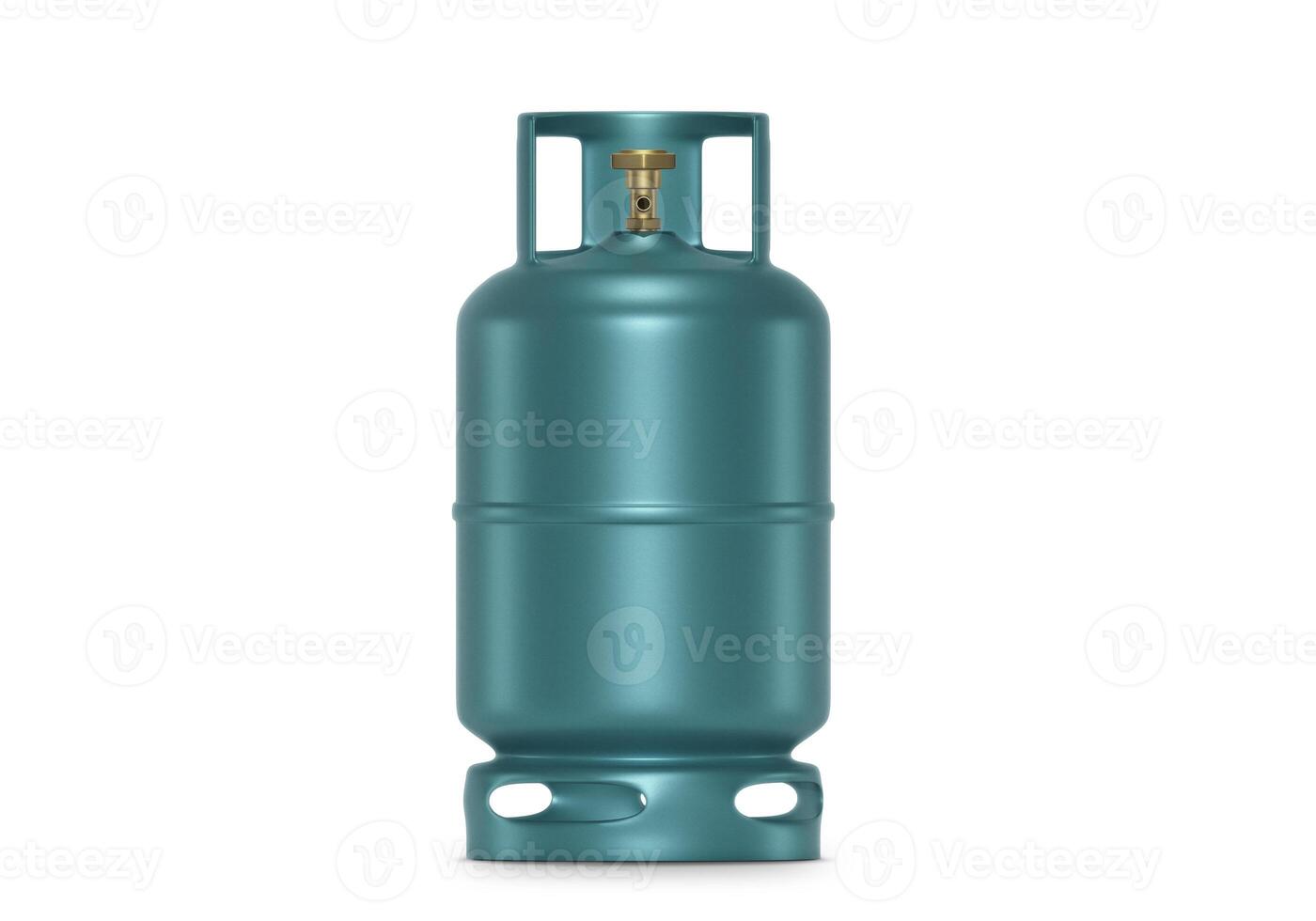 Green gas tanks isolated on white background photo