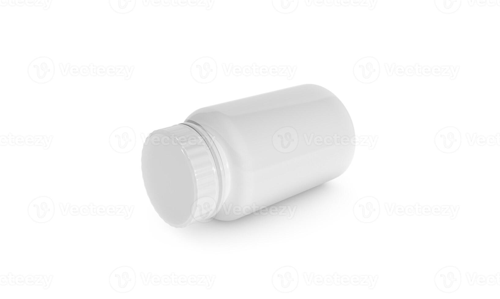 White supplement bottle for medicine photo