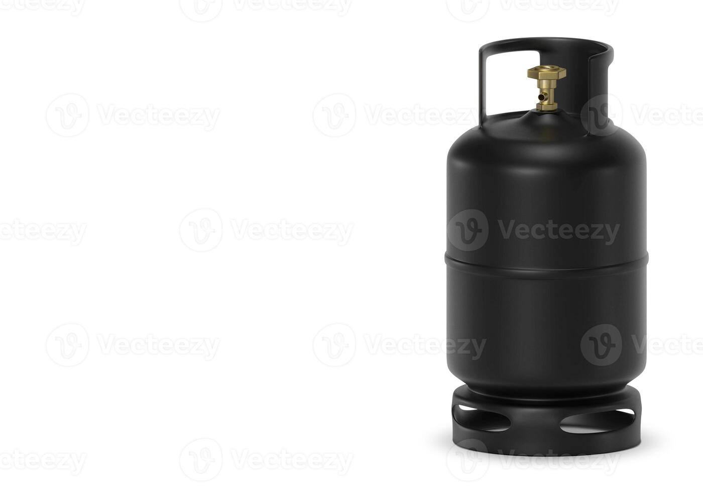 Black gas tanks isolated on white background photo