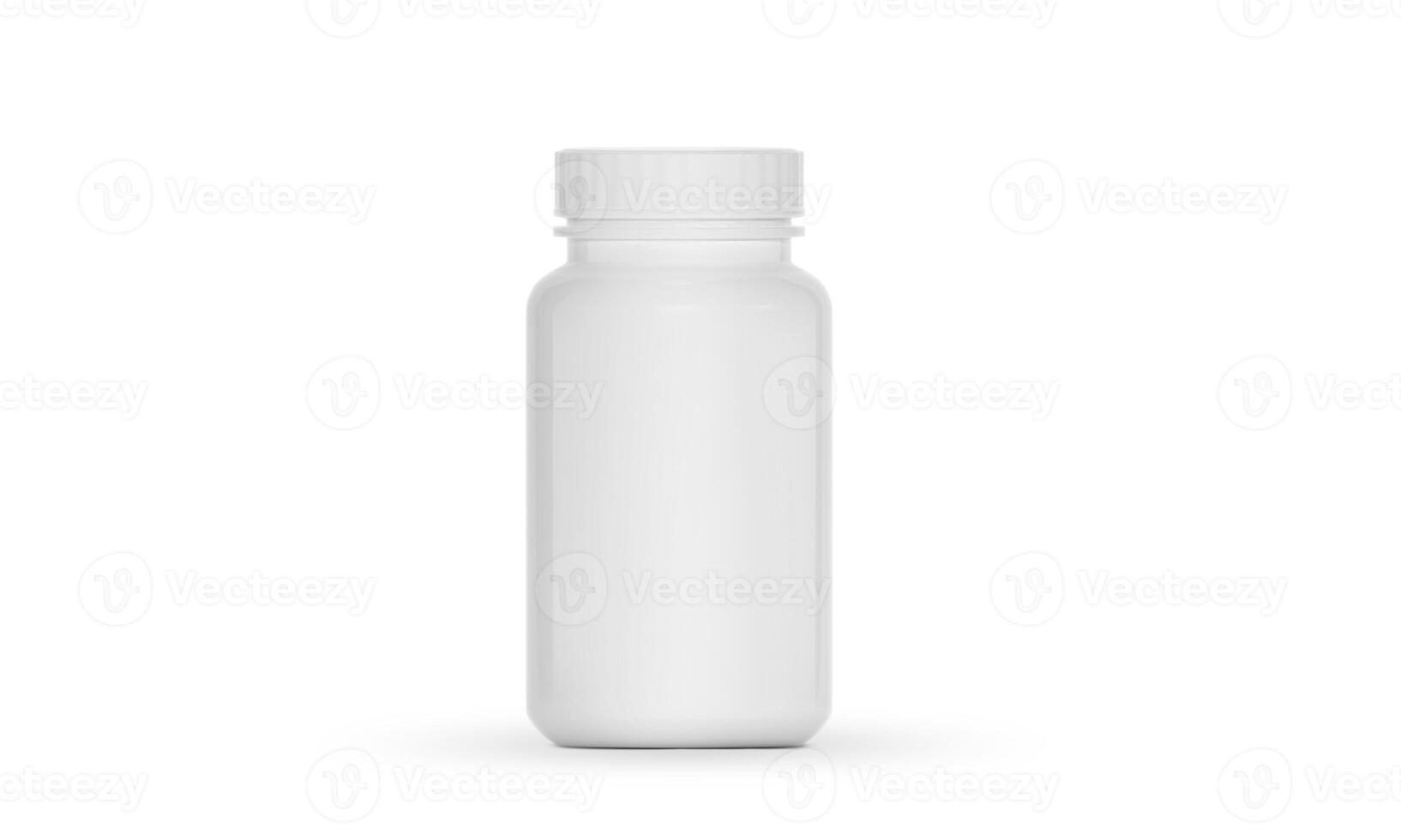 White supplement bottle for medicine photo