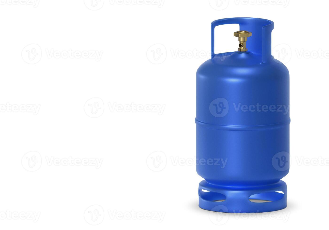 Blue gas tanks isolated on white background photo