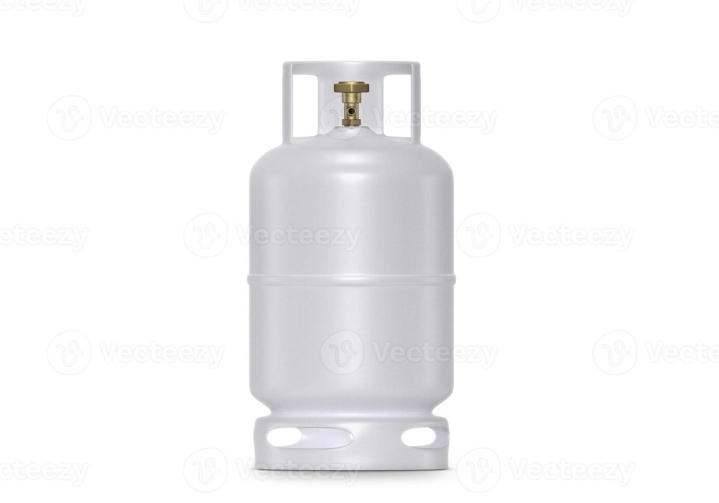 White gas tanks isolated on white background photo