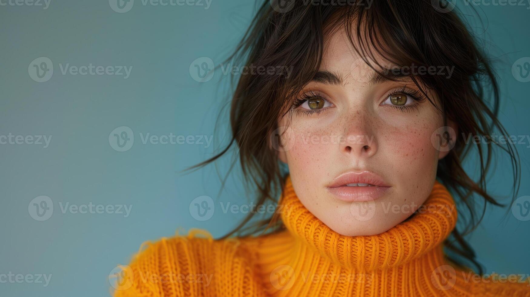 Close up of a person in a sweater photo