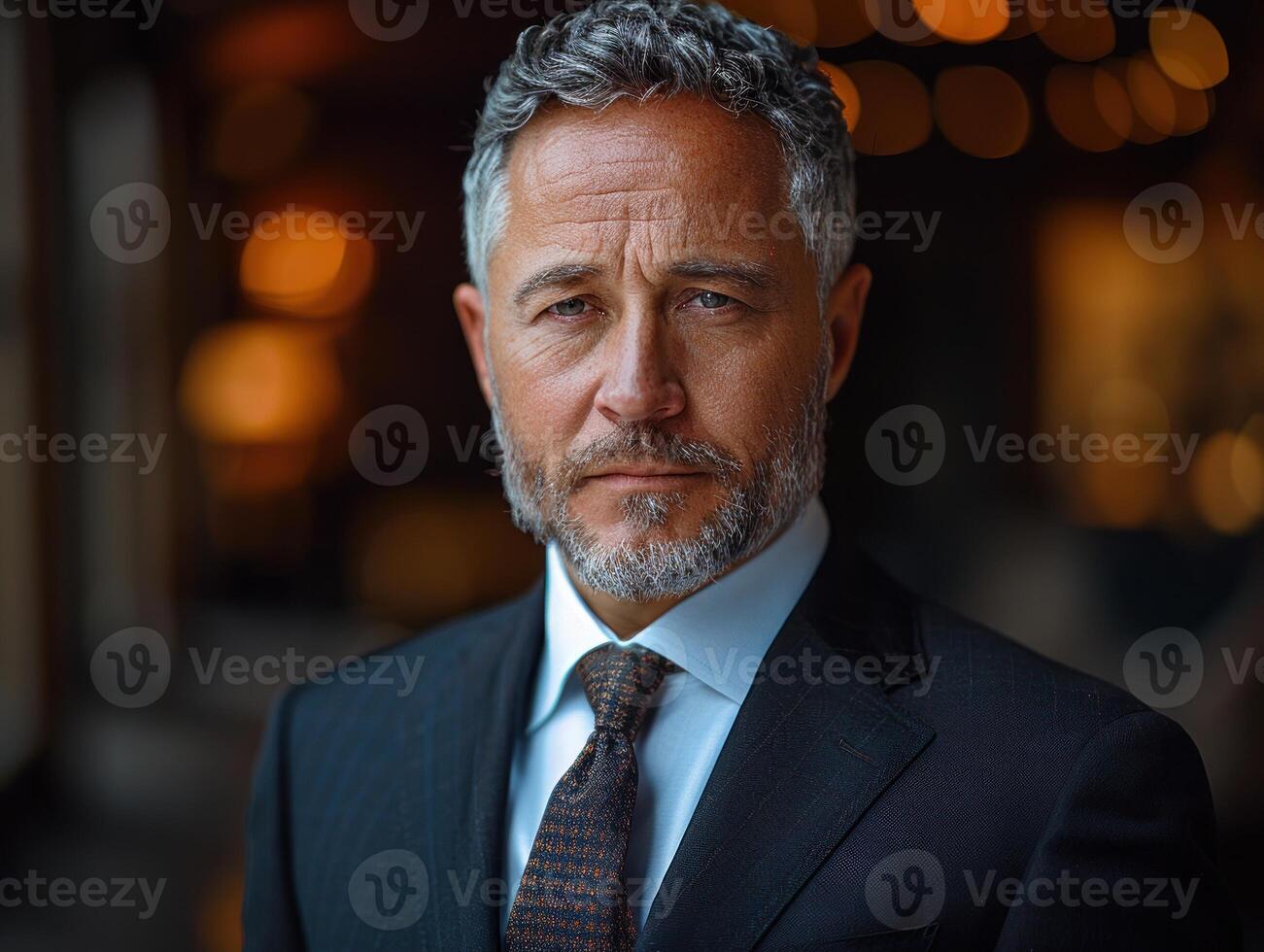 Man wearing formal attire, looking directly at the camera photo