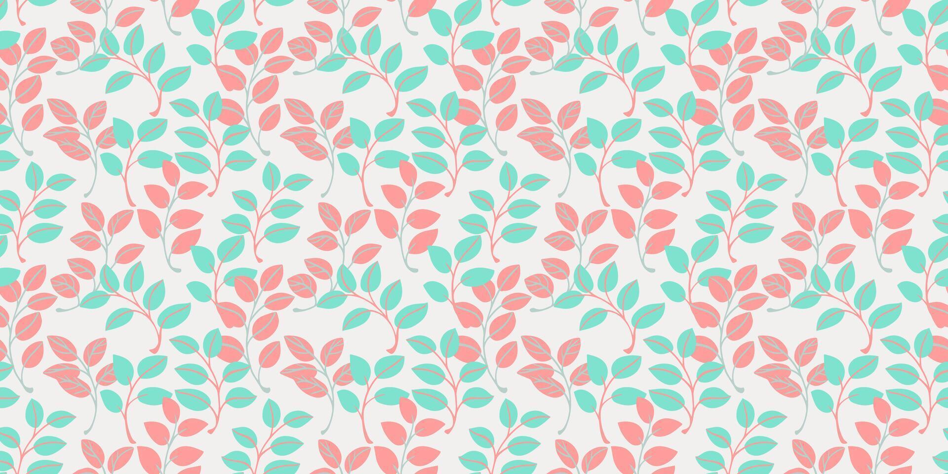 Abstract tiny branches leaves seamless pattern on a white background. Creative cute leaf stems patterned. hand drawn sketch doodle. vector