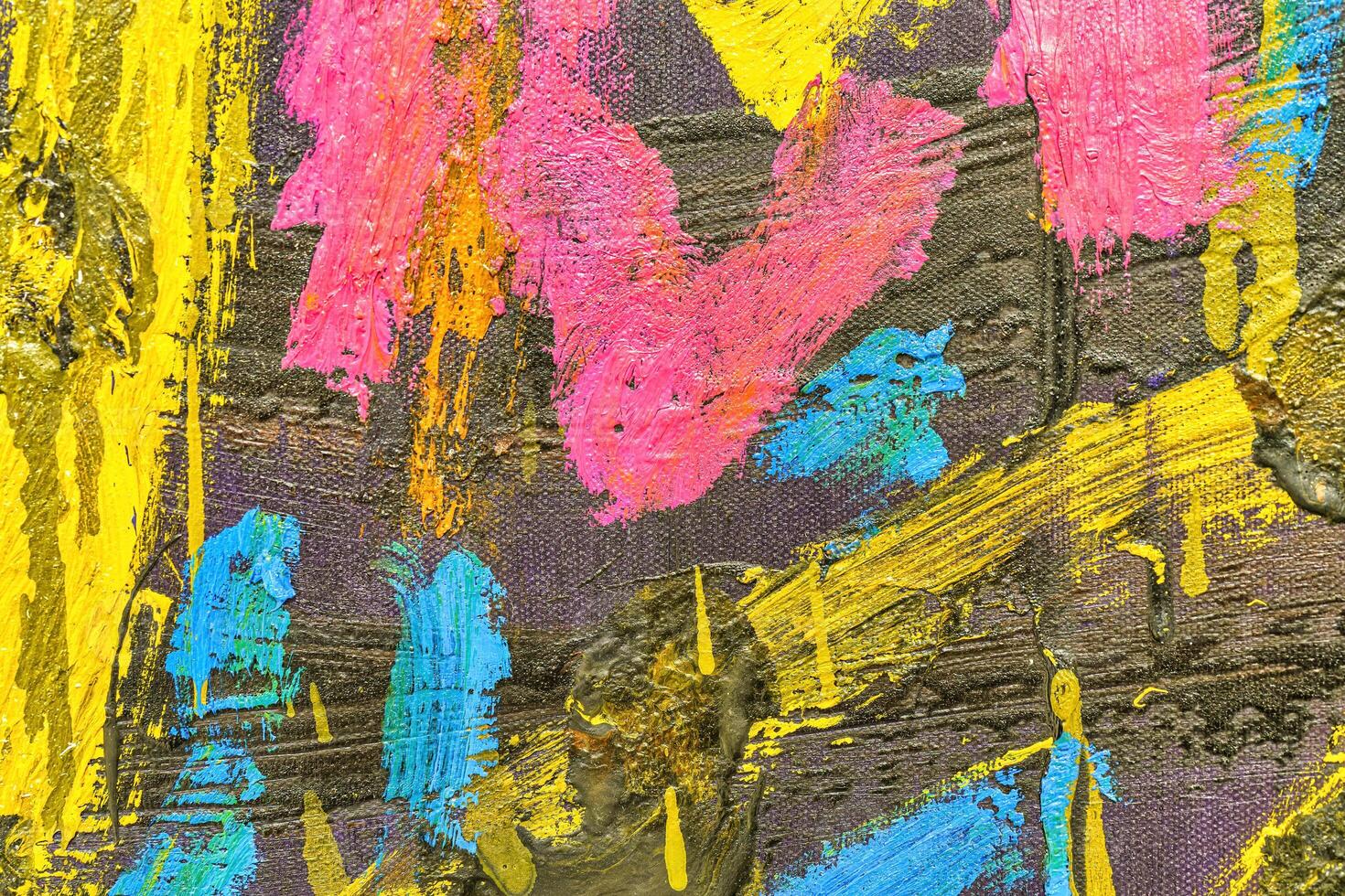 Colorful abstract oil painting art background. Texture of canvas and oil. photo
