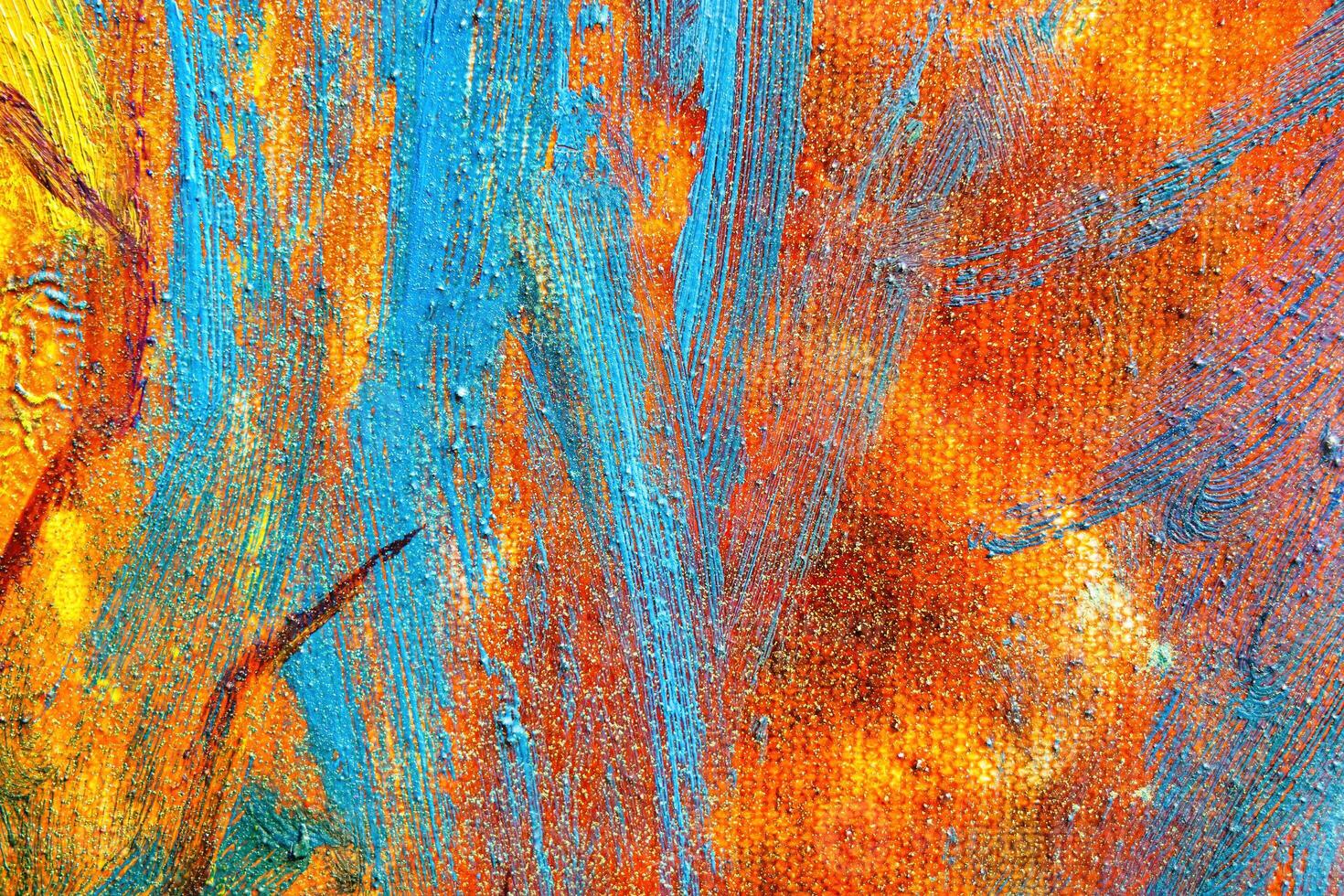 Colorful abstract oil painting art background. Texture of canvas and oil. photo