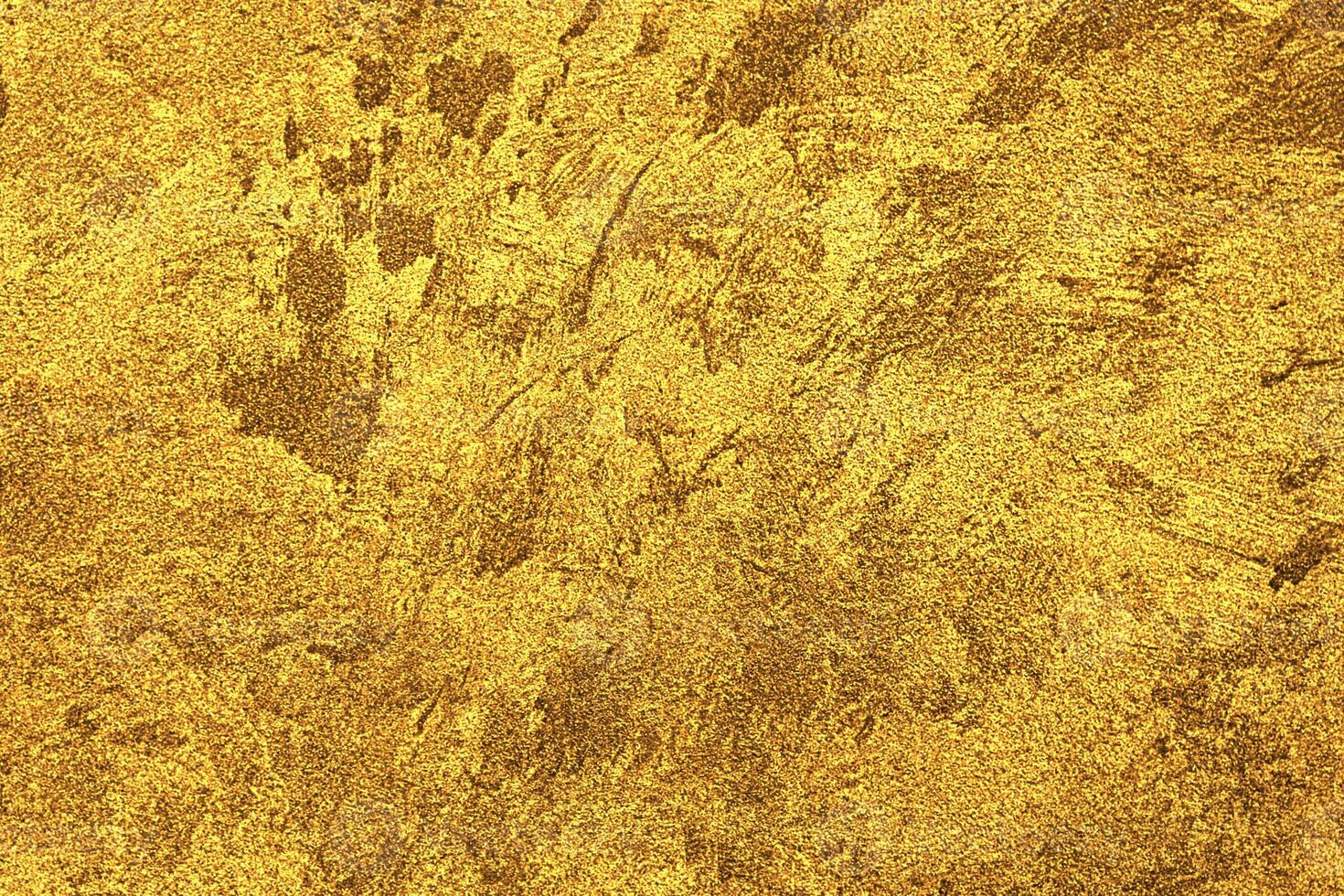 Texture of golden decorative plaster or concrete. Abstract gold grunge background. photo