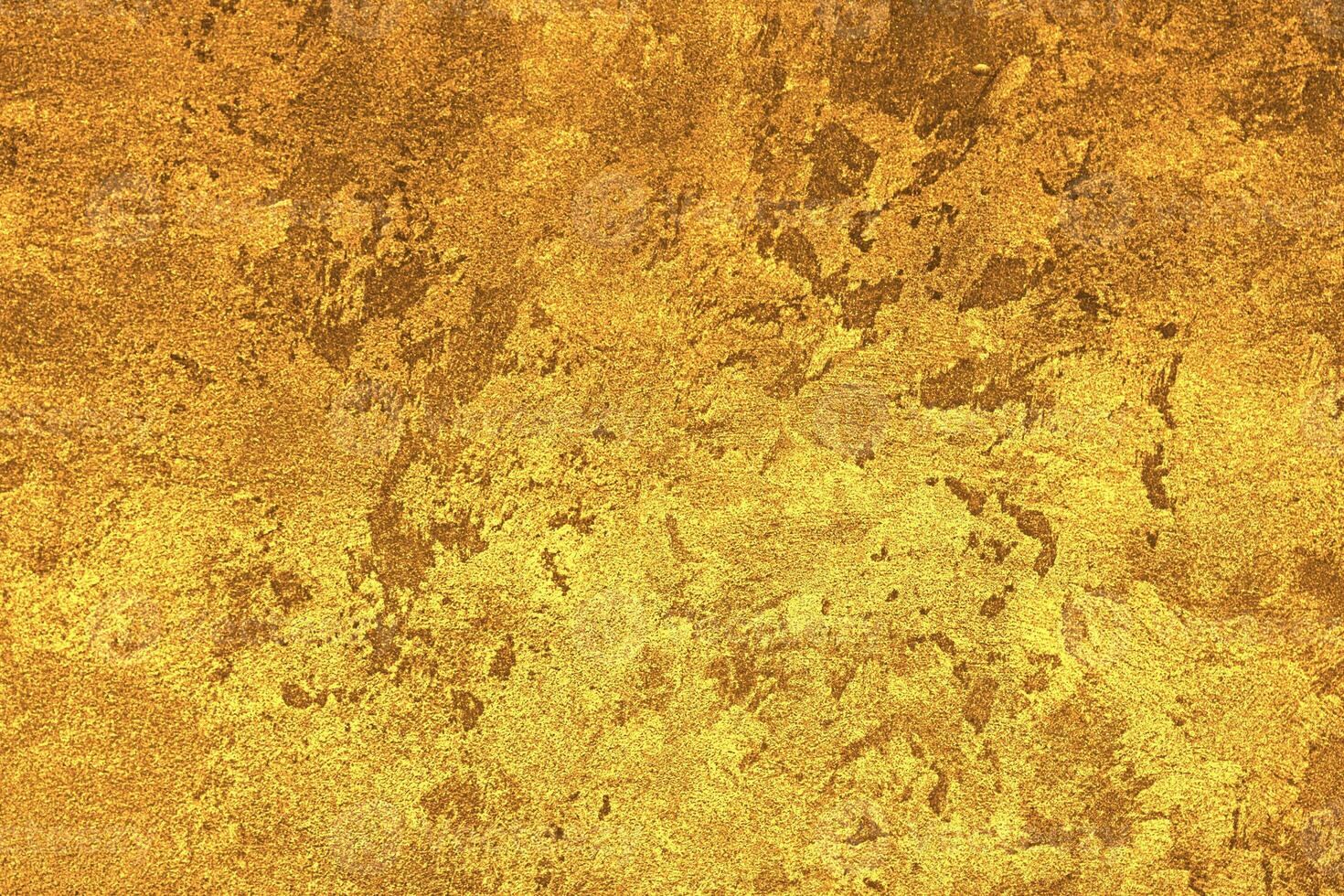 Texture of golden decorative plaster or concrete. Abstract gold grunge background. photo