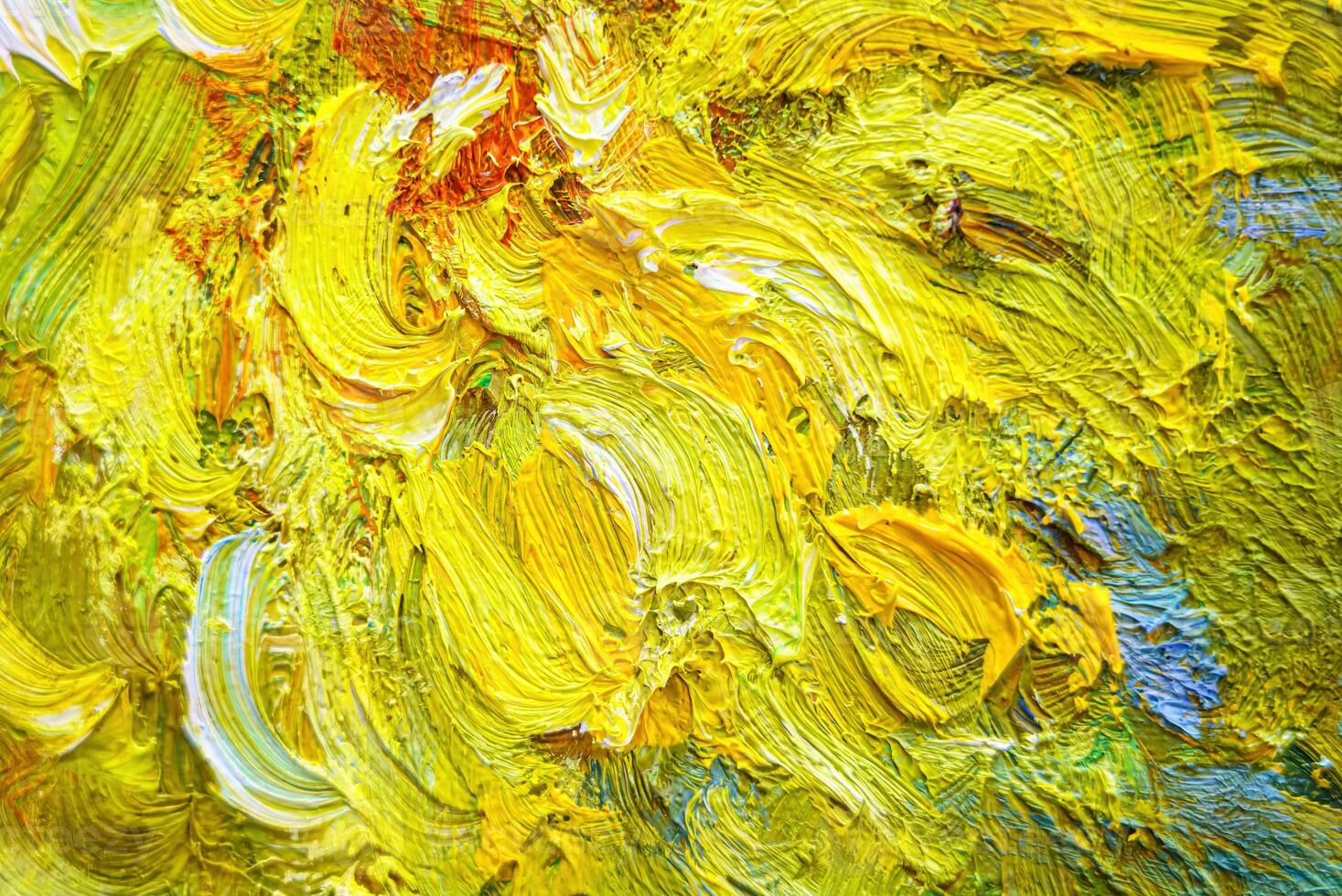 Colorful abstract oil painting art background. Texture of canvas and oil. photo