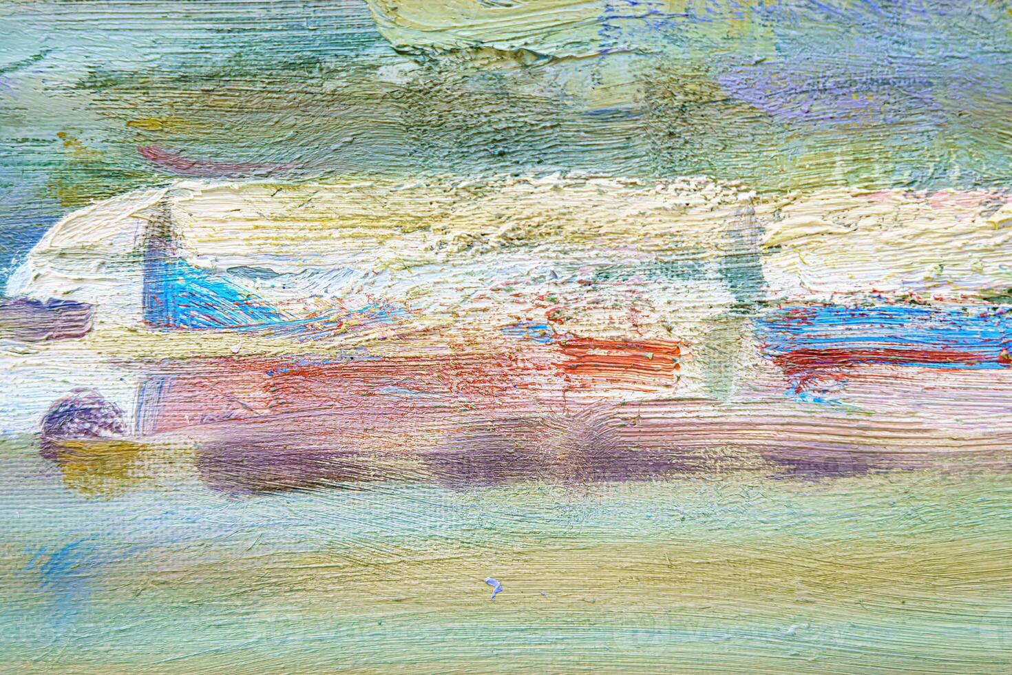 Colorful abstract oil painting art background. Texture of canvas and oil. photo