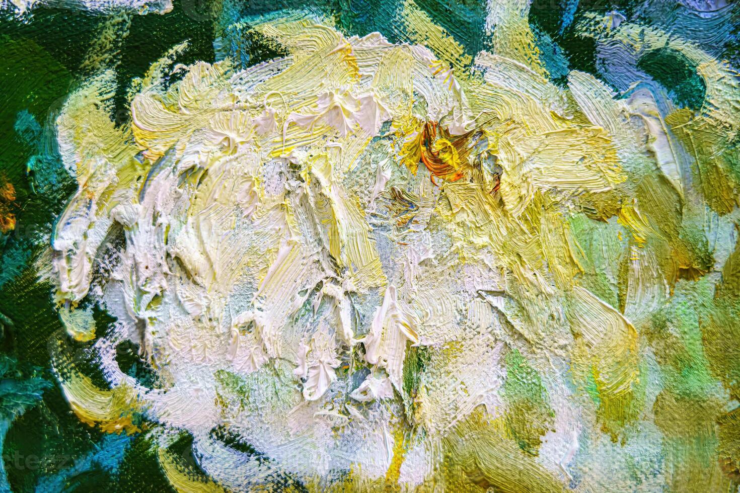 Colorful abstract oil painting art background. Texture of canvas and oil. photo