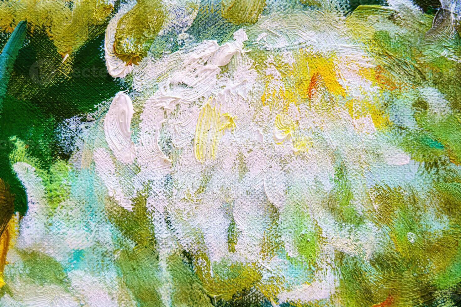 Colorful abstract oil painting art background. Texture of canvas and oil. photo