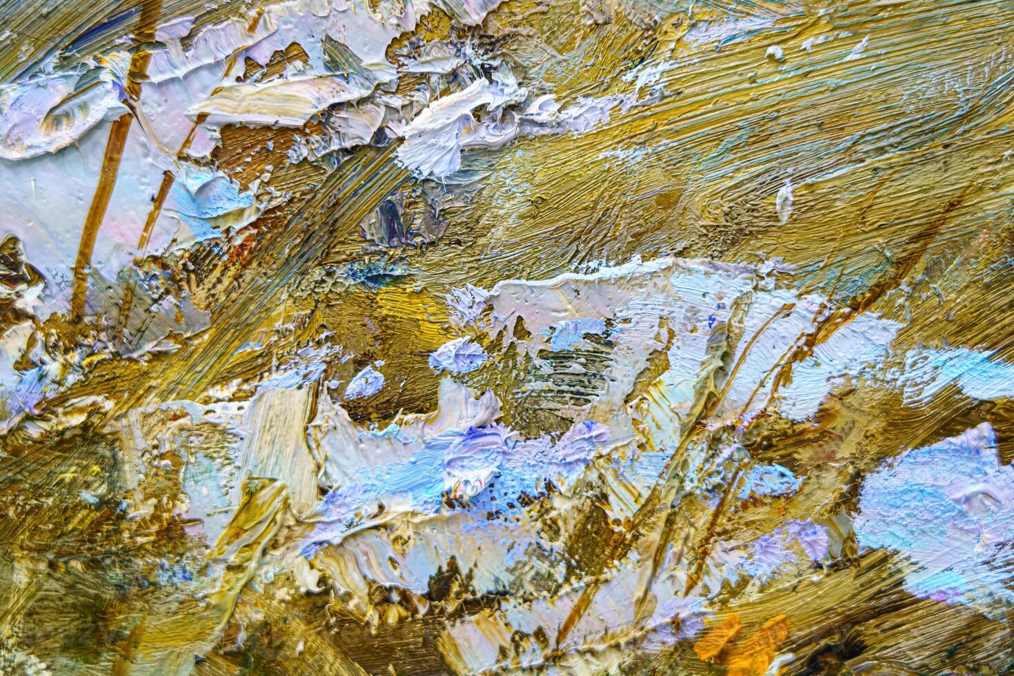 Colorful abstract oil painting art background. Texture of canvas and oil. photo