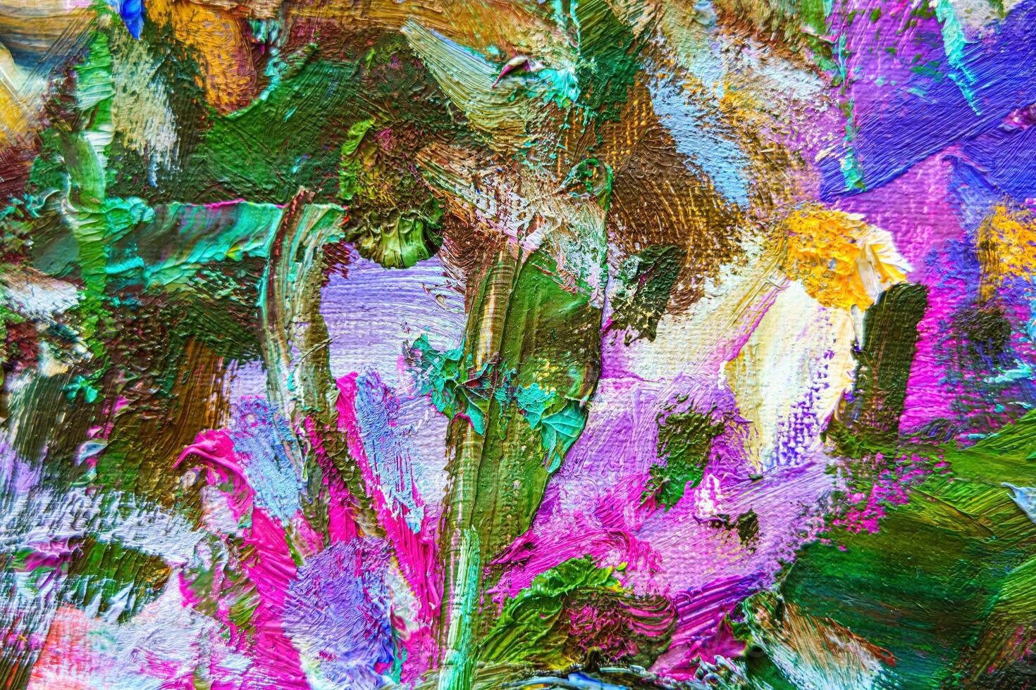 Colorful abstract oil painting art background. Texture of canvas and oil. photo
