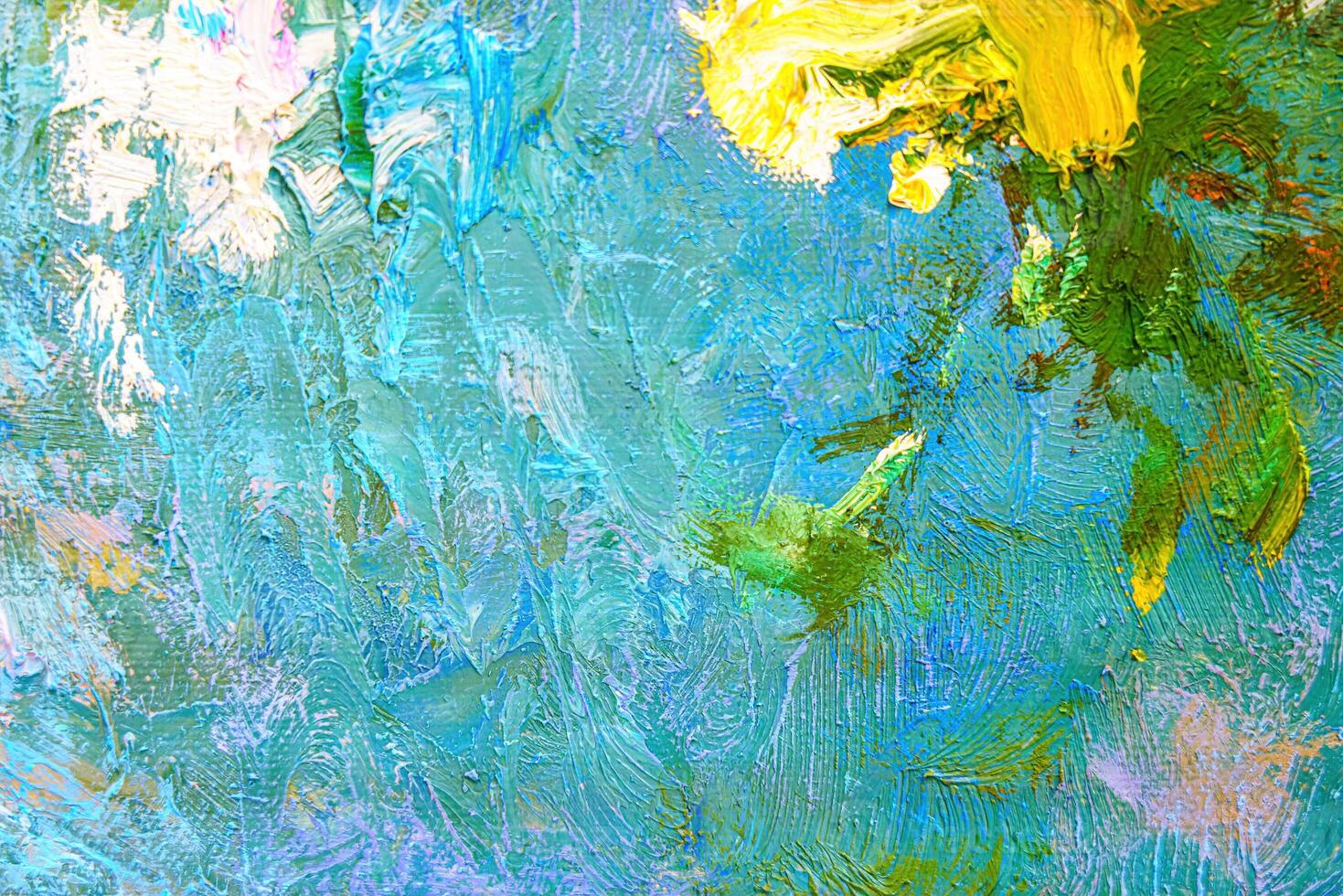 Colorful abstract oil painting art background. Texture of canvas and oil. photo