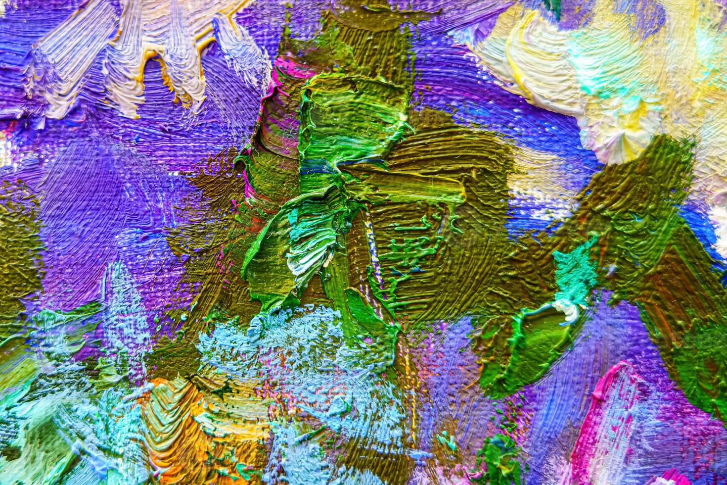 Colorful abstract oil painting art background. Texture of canvas and oil. photo