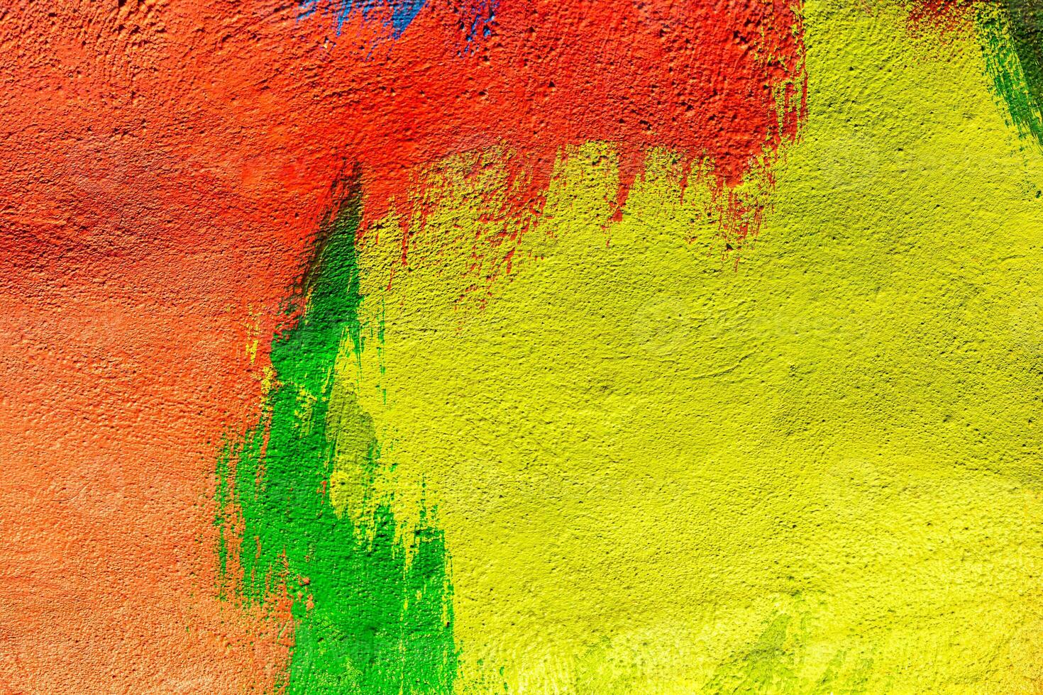 A fragment of colorful graffiti painted on a wall. Abstract urban background. Spray painting art. photo