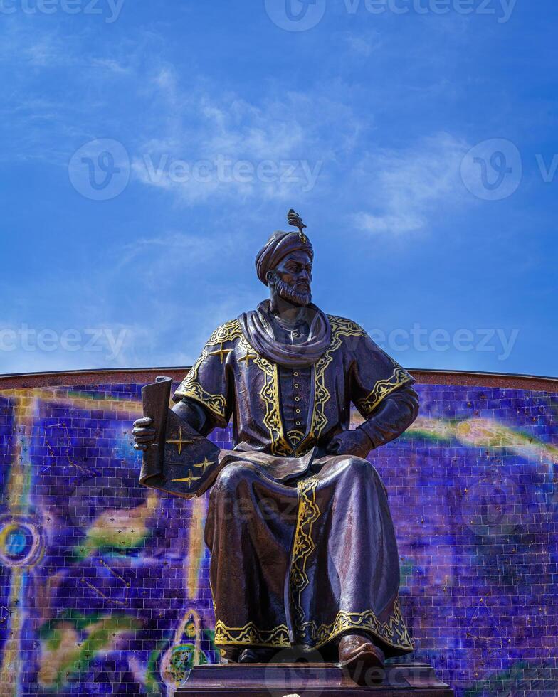 Monument of Ulugbek - an astronomer, mathematician and poet from the Timurid dynasty in Samarkand, Uzbekistan. photo