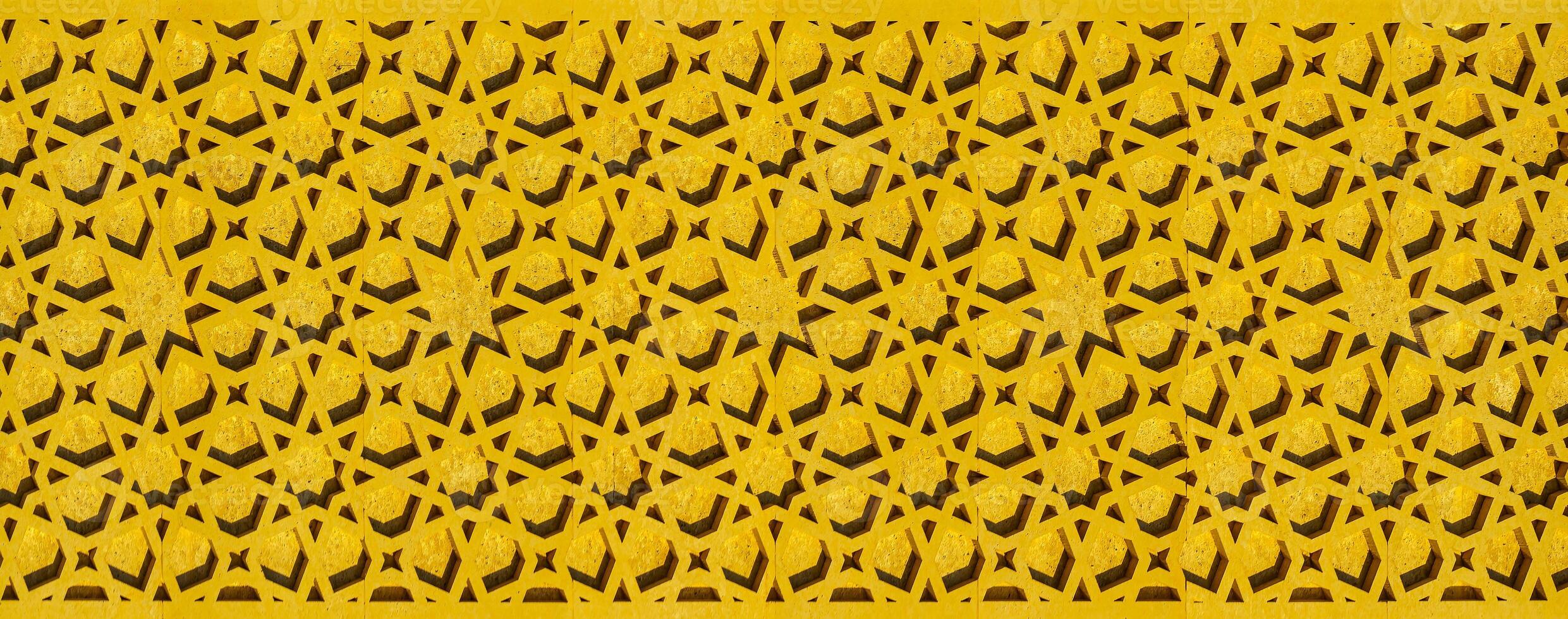 Geometric traditional Islamic ornament. Fragment of a mosaic.Abstract background. photo