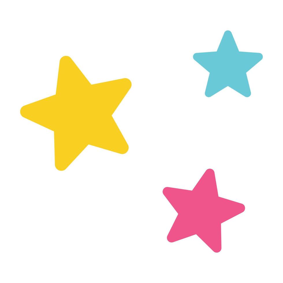 Cute stars icon. vector