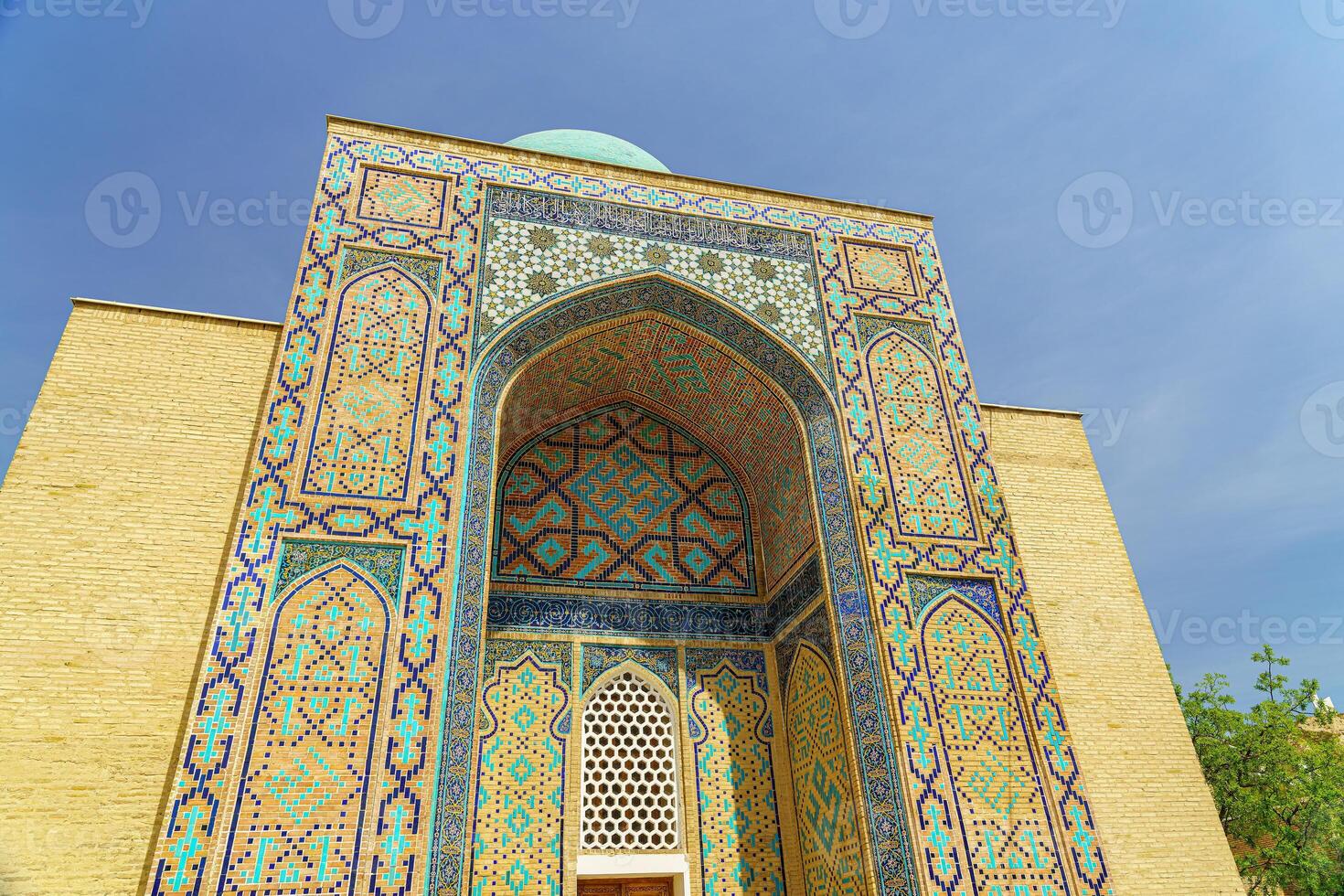 The ancient mausoleum of Shakh-I-Zinda, The Tomb of living King, during the reign of Amir Temur in Samarkand. photo