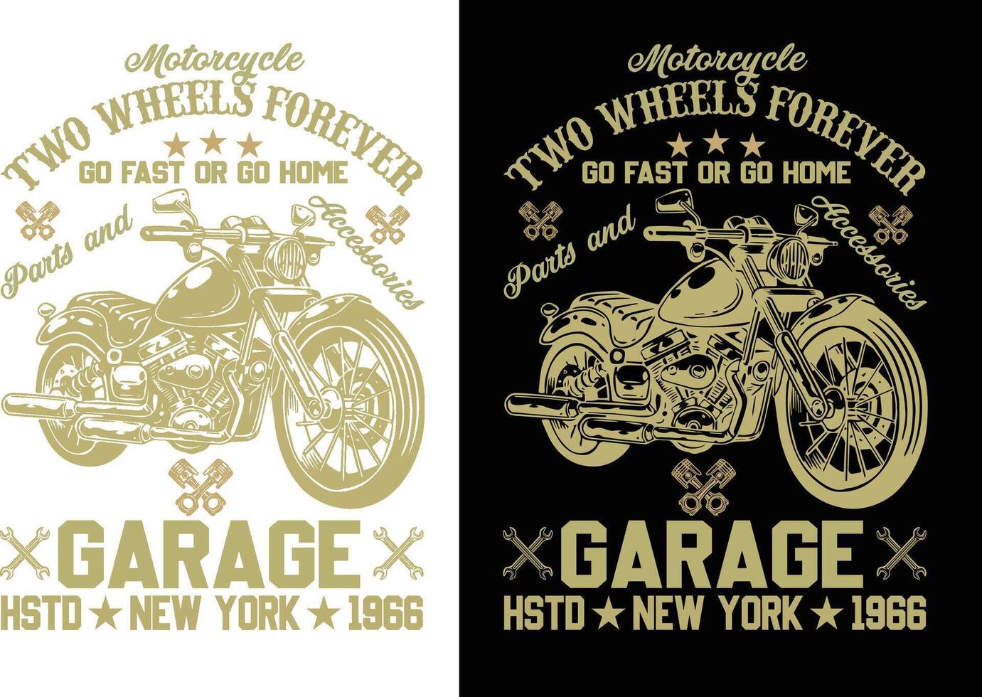 Motorbike T-Shirt Design vector