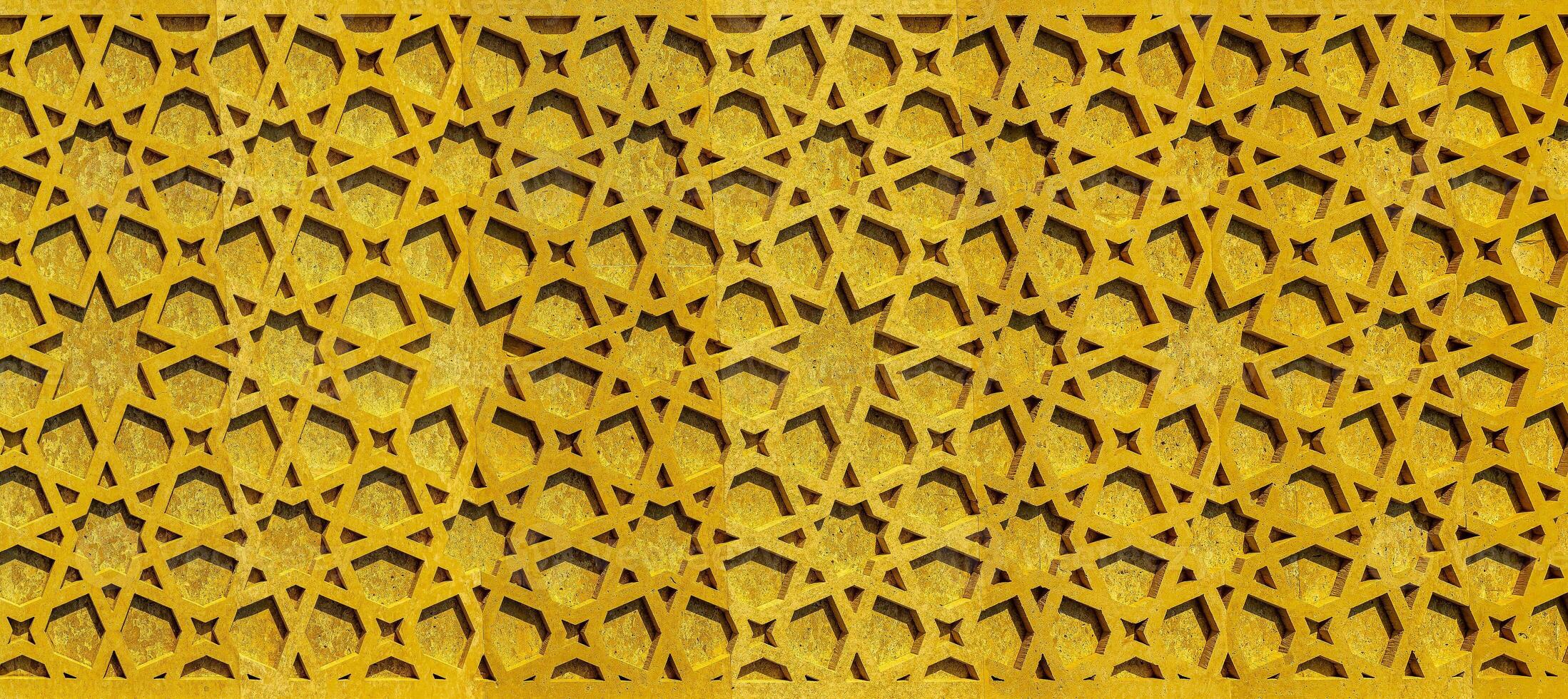 Geometric traditional Islamic ornament. Fragment of a mosaic.Abstract background. photo