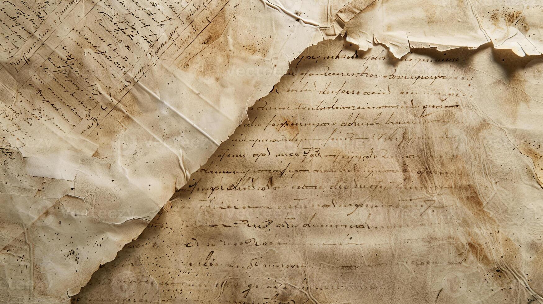 Timeless beauty of ancient parchment exuding faded elegance and charm AI Image photo
