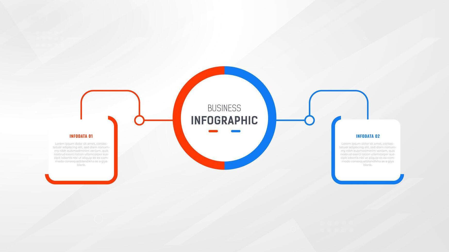 Two Step Infographic label design template vector