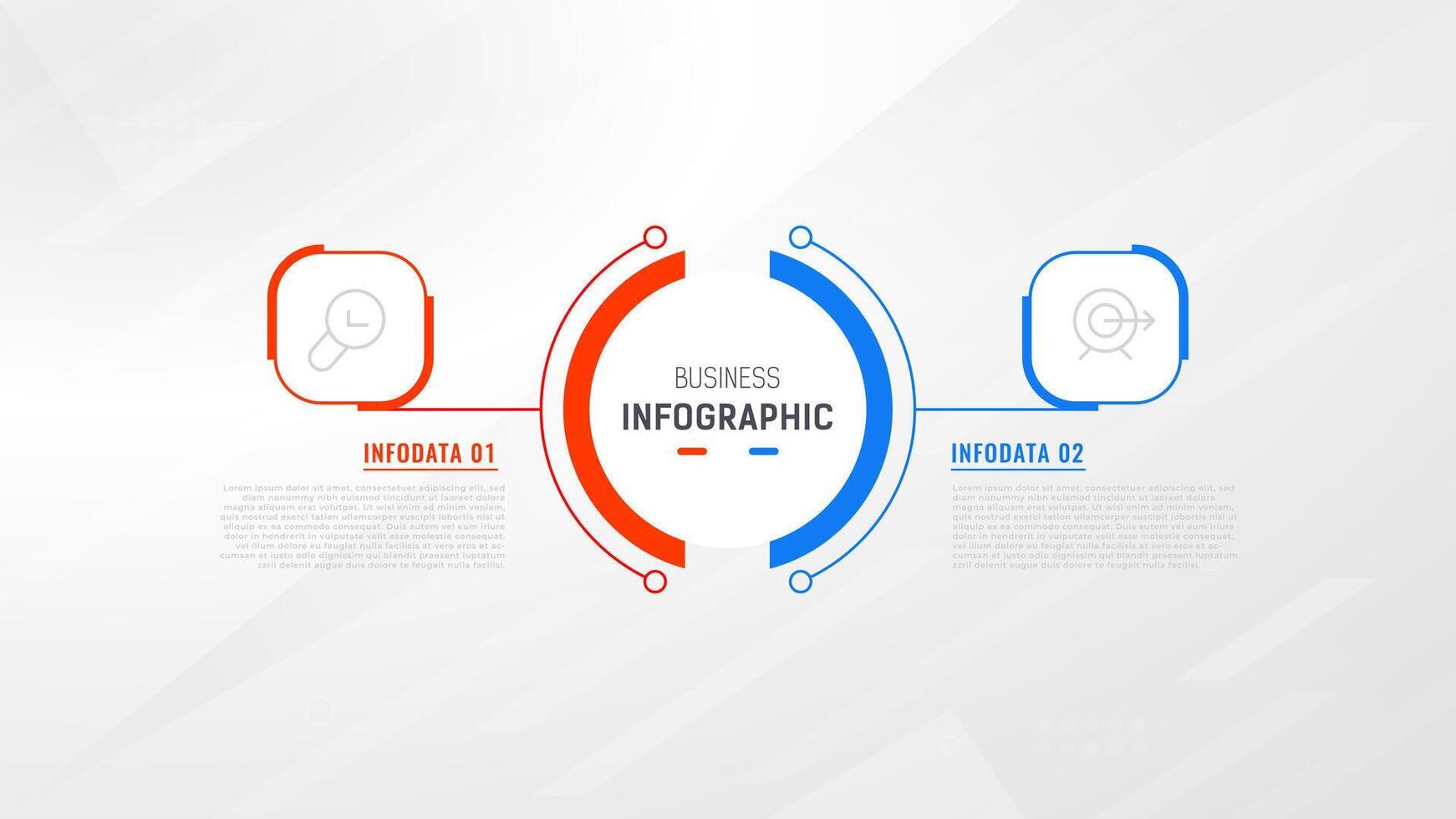 Two Step Infographic label design template vector