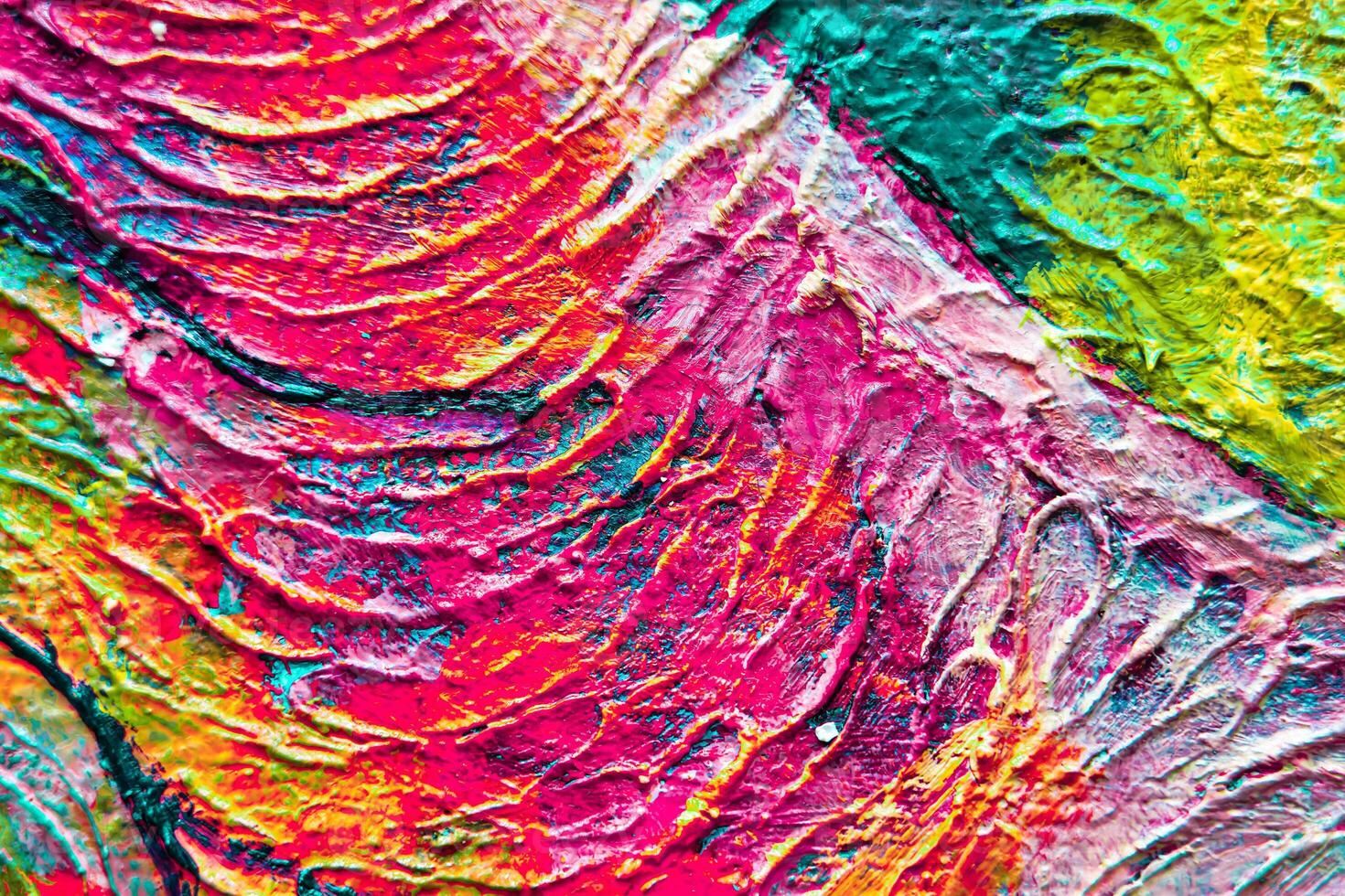 Colorful abstract oil painting art background. Texture of canvas and oil. photo